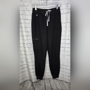 Figs Technical Collection Black Jogger Pants Scrubs Size Small